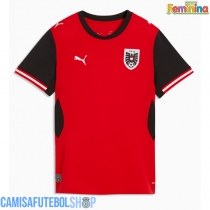 Camisa de time de futebol Áustria Replicas 1º Equipamento Feminina Mundo 2026 Manga Curta